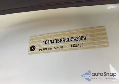 2012 Jeep Patriot Sport from USA, damaged, VIN 1C4NJRBB9CD593909